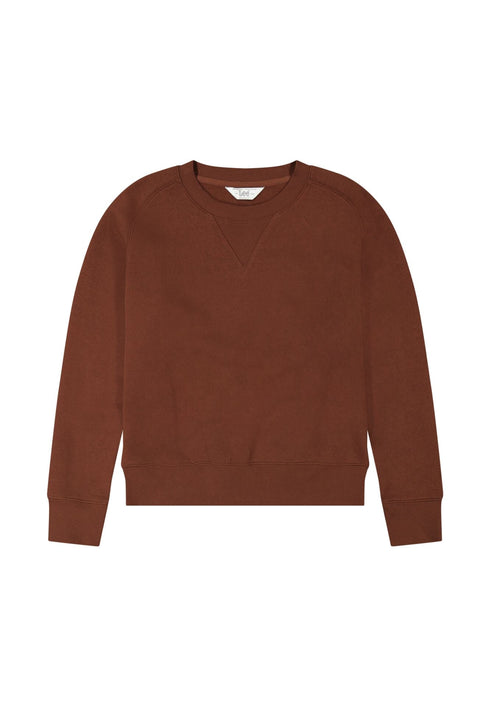 Lee Women's Raglan Crew Neck Sweatshirt In Luxe Brown