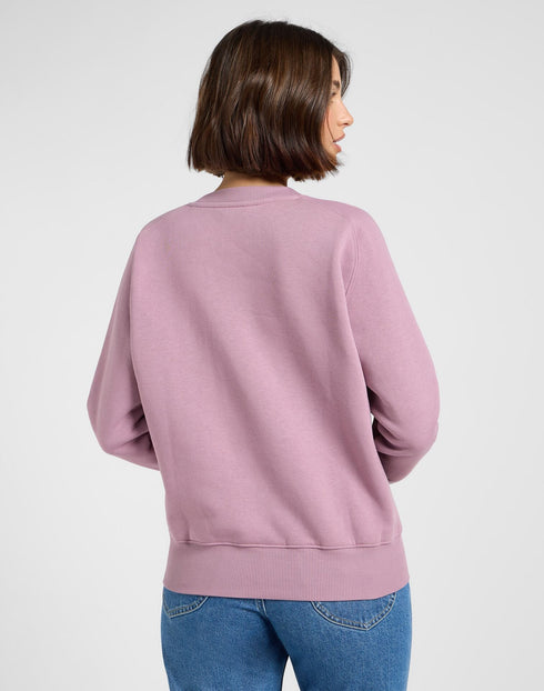 Lee Women's Raglan Crew Neck Sweatshirt In Plum Berry