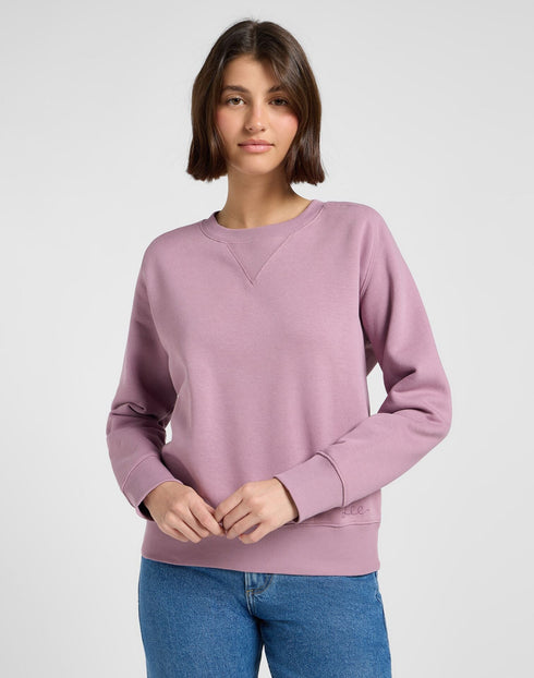 Lee Women's Raglan Crew Neck Sweatshirt In Plum Berry