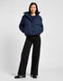 Lee Women's Relaxed Short Puffer Jacket in Mood Indigo