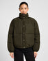 Lee Women's Relaxed Short Puffer Jacket in Olive Night