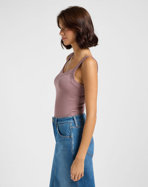 Lee Women's Rib Cami I-Shirt In Dreamy Mauve