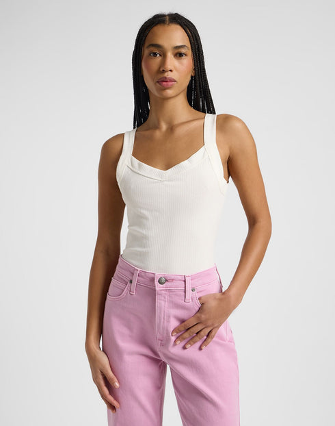 Lee Women's Rib Cami I - Shirt In Ecru - Rodeo In