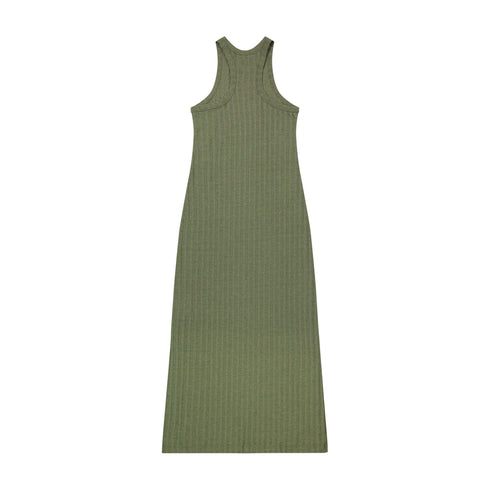 Lee Women's Rib Tank Dress In Olive Heather