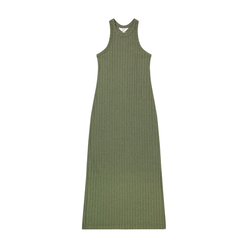 Lee Women's Rib Tank Dress In Olive Heather