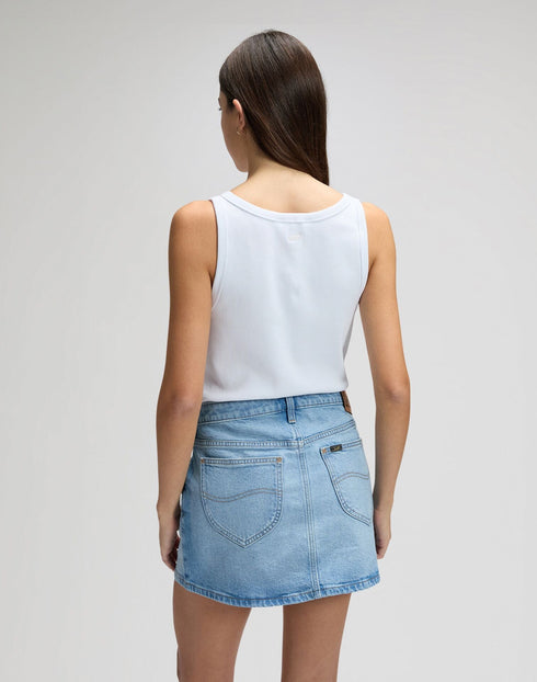 Lee Women's Rib Tank Top In Bright White - Rodeo In