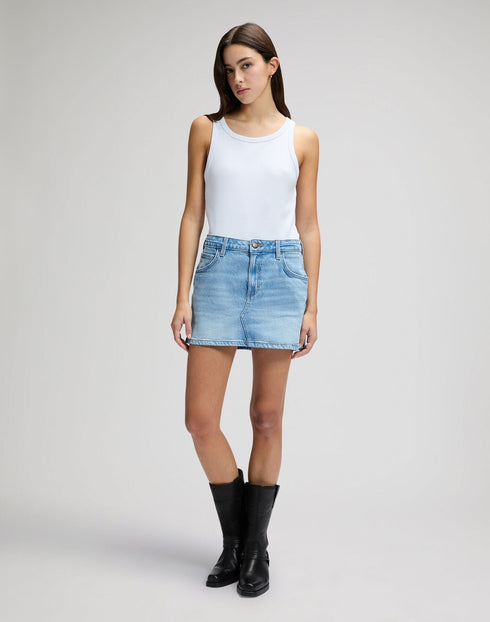 Lee Women's Rib Tank Top In Bright White - Rodeo In