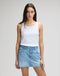 Lee Women's Rib Tank Top In Bright White - Rodeo In