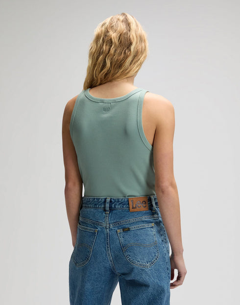 Lee Women's Rib Tank Top In Desert Sage - Rodeo In