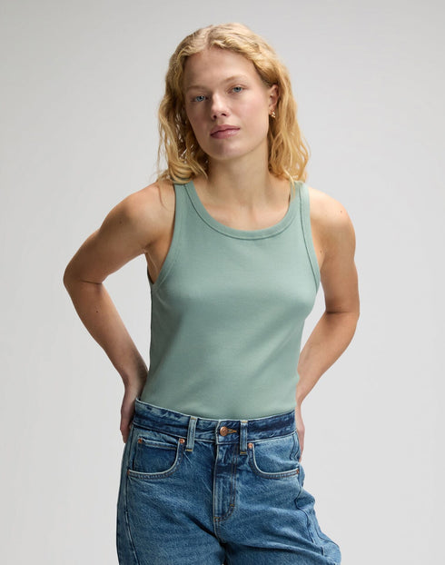 Lee Women's Rib Tank Top In Desert Sage - Rodeo In
