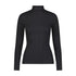 Lee Women's Ribbed Long Sleeve High Henley In Unionall Black