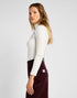 Lee Women's Ribbed Long Sleeve High Neck in Ecru