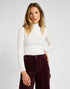 Lee Women's Ribbed Long Sleeve High Neck in Ecru