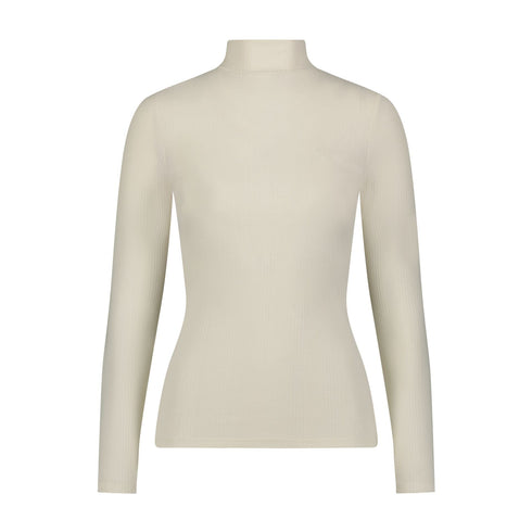Lee Women's Ribbed Long Sleeve High Neck in Ecru