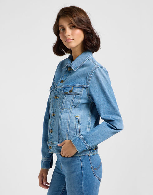Lee Women's Rider Denim Jacket In Blending out - Rodeo In