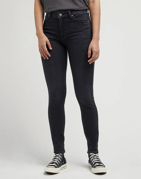Lee Women's Scarlett High Jeans In Tingled Black - Rodeo In
