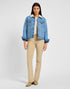 Lee Women's Sherpa Rider Jacket In Blue Voyage