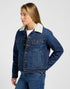 Lee Women's Sherpa Rider Jacket In She's A Ten - Rodeo In