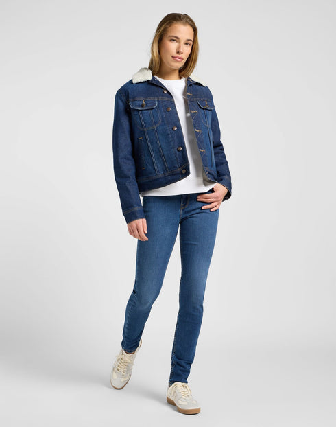 Lee Women's Sherpa Rider Jacket In She's A Ten