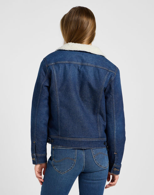 Lee Women's Sherpa Rider Jacket In She's A Ten - Rodeo In