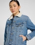 Lee Women's Sherpa Rider Jacket In Teleport Me
