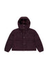 Lee Women's Short Puffer Jacket With Hood In Deep Wine