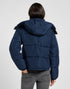 Lee Women's Short Puffer Jacket With Hood In Rivet Navy