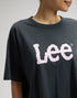 Lee Women's Short Sleeve Cropped T-Shirt In Washed Black - Rodeo In