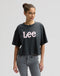 Lee Women's Short Sleeve Cropped T-Shirt In Washed Black - Rodeo In