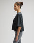 Lee Women's Short Sleeve Cropped T-Shirt In Washed Black - Rodeo In