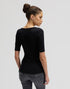 Lee Women's Short Sleeve Square Neck T-Shirt In Black - Rodeo In