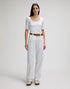 Lee Women's Short Sleeve Square Neck T-Shirt In Bright White - Rodeo In