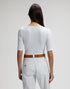 Lee Women's Short Sleeve Square Neck T-Shirt In Bright White - Rodeo In