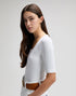 Lee Women's Short Sleeve Square Neck T-Shirt In Bright White - Rodeo In
