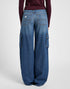 Lee Women's Slouch Cargo Jeans in Indigo Sheen