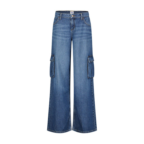 Lee Women's Slouch Cargo Jeans in Indigo Sheen