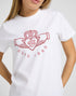 Lee Women's Small Graphic T-Shirt In Bright White