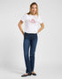 Lee Women's Small Graphic T-Shirt In Bright White
