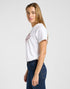 Lee Women's Small Graphic T-Shirt In Bright White