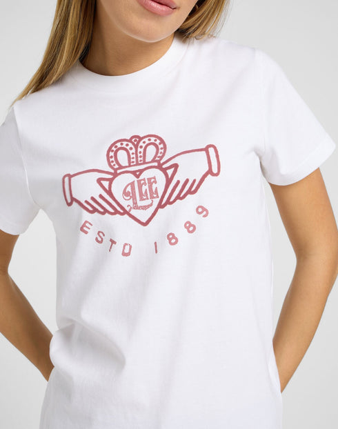 Lee Women's Small Graphic T-Shirt In Bright White - Rodeo In