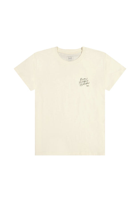 Lee Women's Small Graphic T-Shirt In Bright White