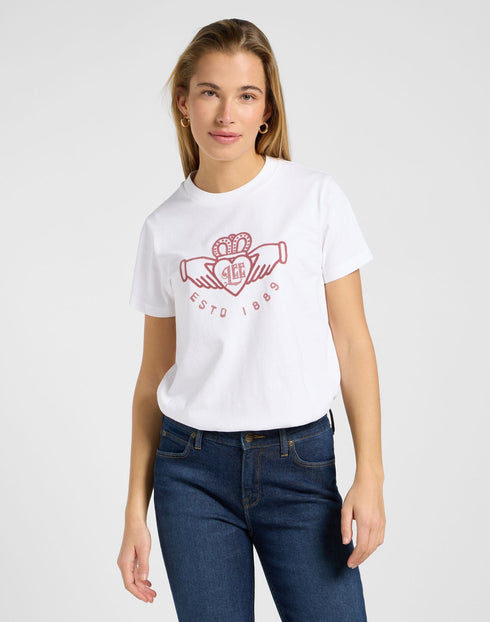 Lee Women's Small Graphic T-Shirt In Bright White - Rodeo In
