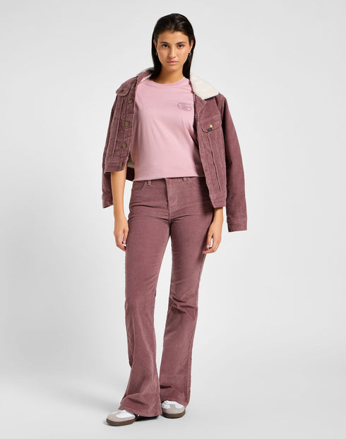 Lee Women's Small Logo T-Shirt in Pretty Plum