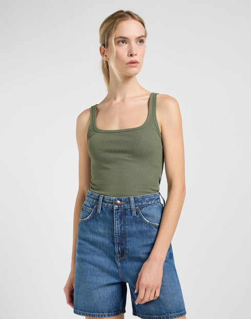 Lee Women's Square Tank In Olive Grove