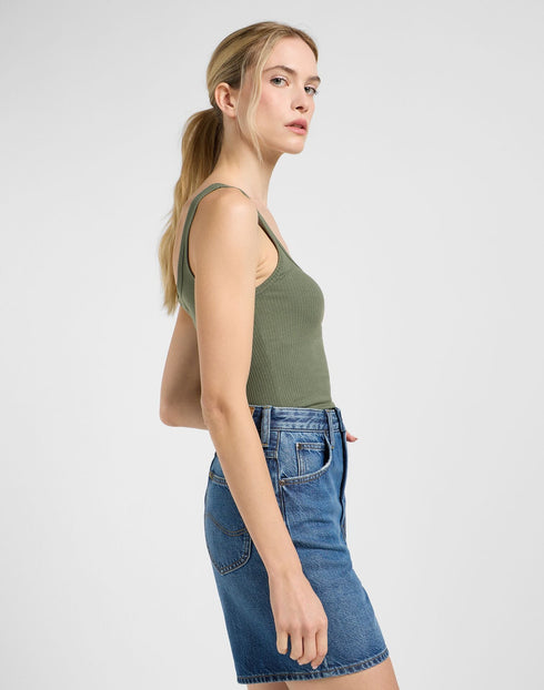Lee Women's Square Tank In Olive Grove
