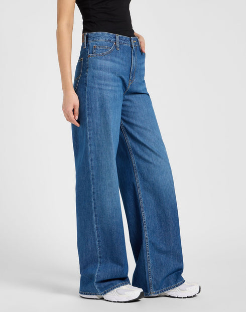 Lee Women's Stella A Line jeans In Blue Berry Field
