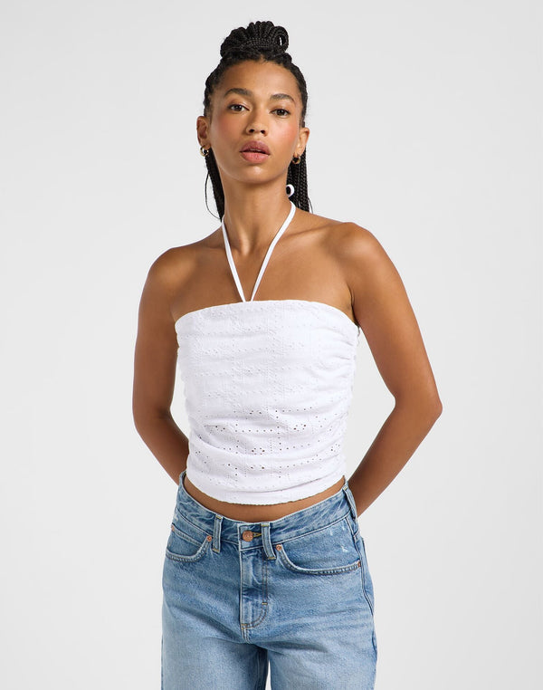 Lee Women's Tube Top In Bright White - Rodeo In