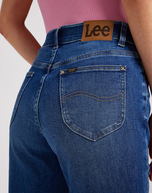 Lee Women's ULC Straight Jeans In Cobalt Sheen