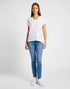 Lee Women's V-Neck T-Shirt in Bright White