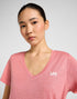 Lee Women's V - Neck T-Shirt in Cassie Pink - Rodeo In
